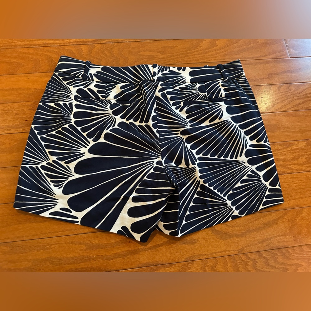 J. Crew Navy and White High Waist Shorts